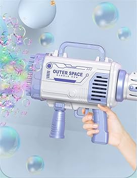 Amazon.co.jp: 80穴バブルガン シャボン玉 電動 バズーカ砲形